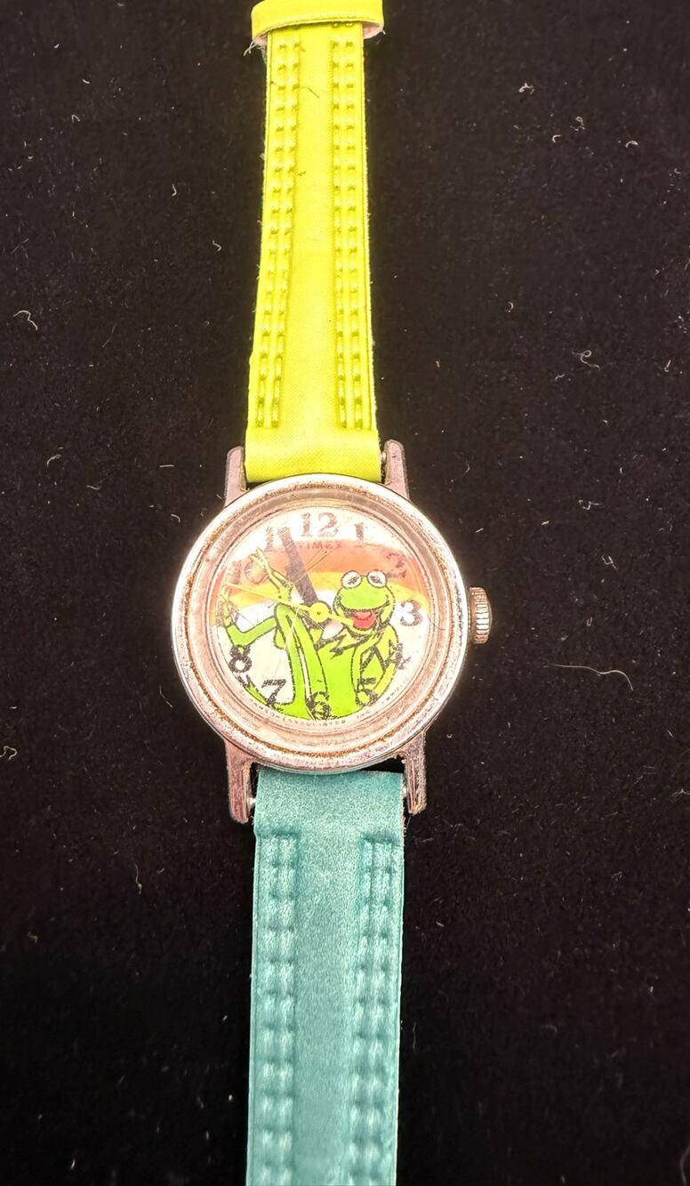 Vintage 1982 Timex Kermit The Frog Watch W/Additional Band
